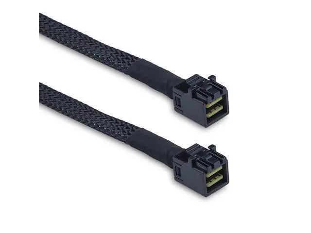 Alt view image 3 of 6 - 12G Internal Mini SAS HD SFF-8643 to SFF-8643 Cable, with Sideband, 100-Ohm, 1-m(3.3ft), 2 Pack