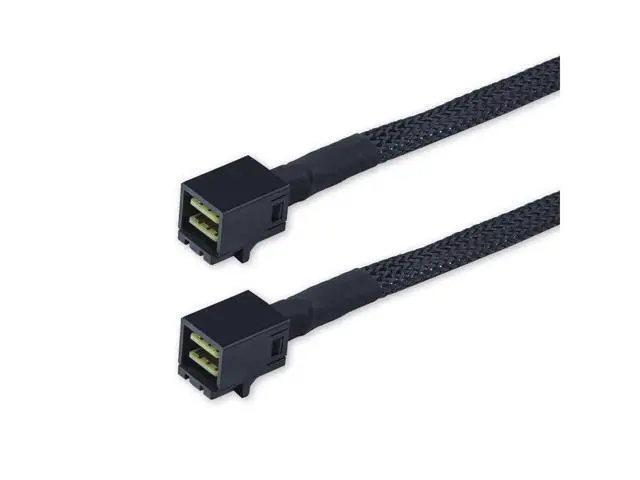 Alt view image 5 of 6 - 12G Internal Mini SAS HD SFF-8643 to SFF-8643 Cable, with Sideband, 100-Ohm, 1-m(3.3ft), 2 Pack