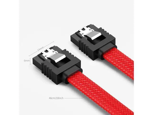 Alt view image 7 of 7 - 3PACK SATA Cable III 3 Pack 6Gbps Straight HDD SDD Data Cable with Locking Latch 18 Inch for SATA HDD, SSD, CD Driver, CD Writer, Red