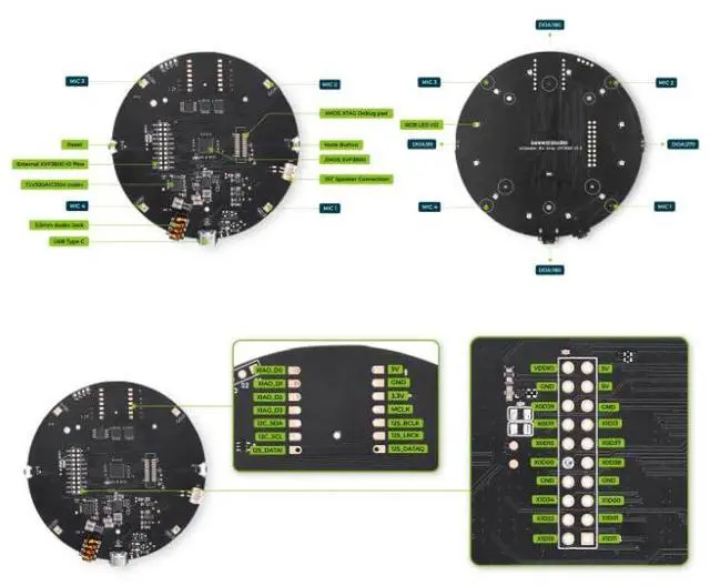 Alt view image 5 of 5 - 1pc reSpeaker XMOS XVF3800 with Case AI-Powered 4-Mic Array for Clear Voice Even in Noise