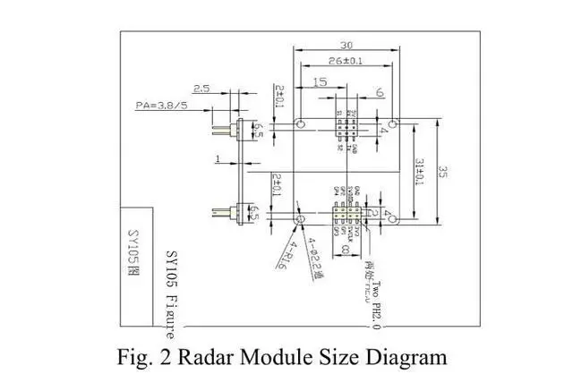 Alt view image 5 of 6 - 1pc 60G Multi-Person Trajectory Radar R60AMP1, Millimeter-Wave Motion Sensor, 5m Tracking Range, 60-61.5GHz,with JU01 Serial Port Adapter Board