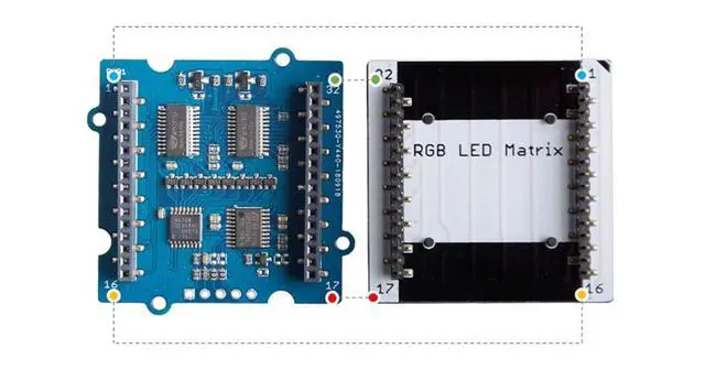 Alt view image 4 of 4 - 1pc Grove - RGB LED Matrix w/Driver
