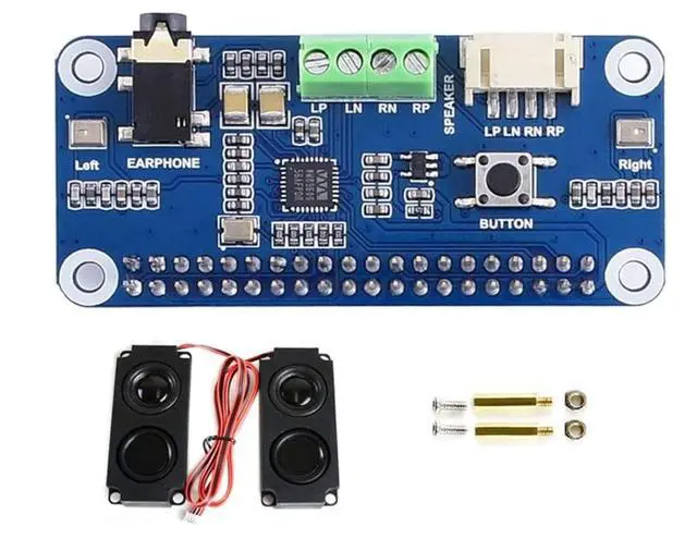 Alt view image 5 of 5 - 1pc WM8960 Audio HAT Support playback and recording, stereo codec; onboard headset and microphone; Available for Raspberry Pi series motherboards, VisionFive 2,I2S Interface