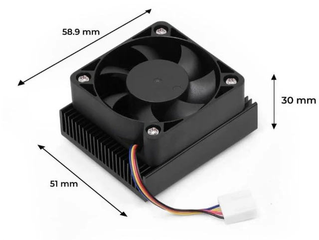 Alt view image 6 of 7 - 1pc Aluminum Heatsink with Fan Compatible with NVIDIA® Jetson Orin NX and Orin Nano
