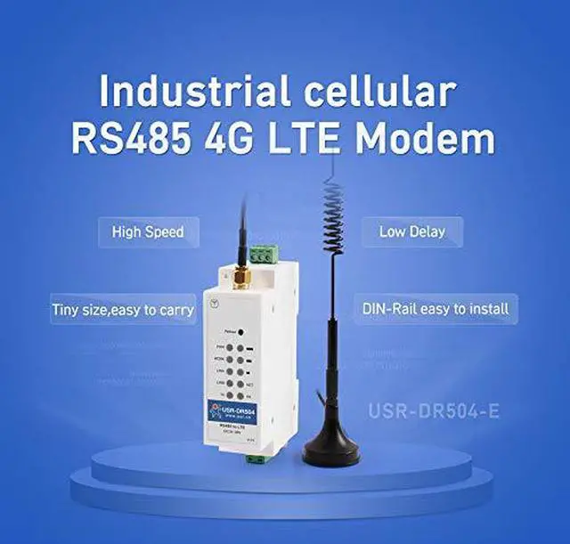 Alt view image 5 of 5 - 1pc Din Rail Mounted RS485 Industrial Cellular Modems/Compact Celluar Modems USR-DR504