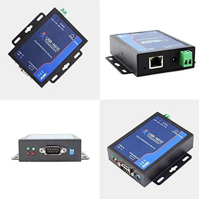 Alt view image 4 of 4 - 1set Industrial modbus Gateway Serial RS232 RS485 RS422 to Ethernet Converter with at Command Function