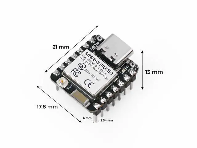 Alt view image 7 of 7 - 3pcs XIAO ESP32-C6 (Pre-Soldered)