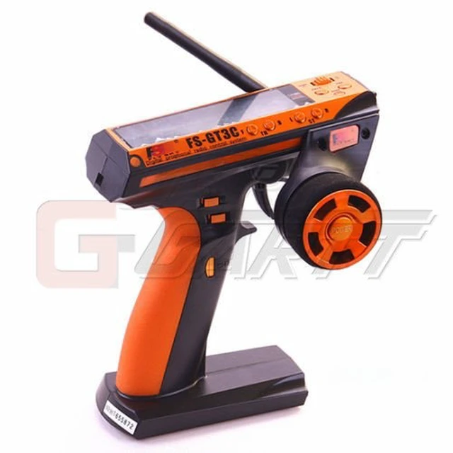 Alt view image 2 of 7 - ® Flysky FS-GT3C 2.4G 3 Channel 3CH Gun Controller Transmitter Receiver TX Battery USB Cable for RC Car Boat