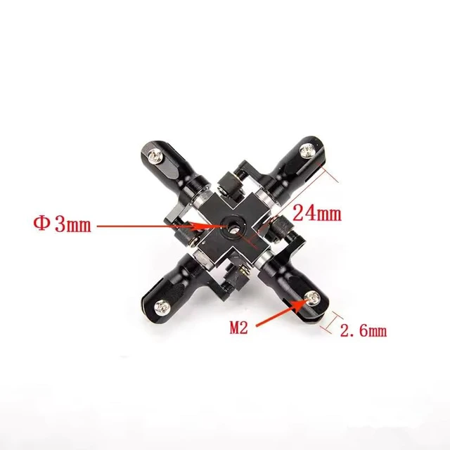 Alt view image 3 of 3 - JDHMBD-450 Helicopter Metal 4 Blades Tail Rotor Suit for 3mm Tail Shaft 450L Helicopter Spare Parts 450PRO/L