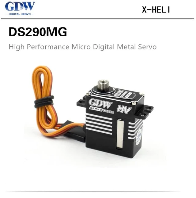 Alt view image 3 of 7 - GDW 3Pieces DS290MG+1Piece DS595MG HV Medium Digital Metal Servo Helicopter Parts for 450 450L X3 380 420