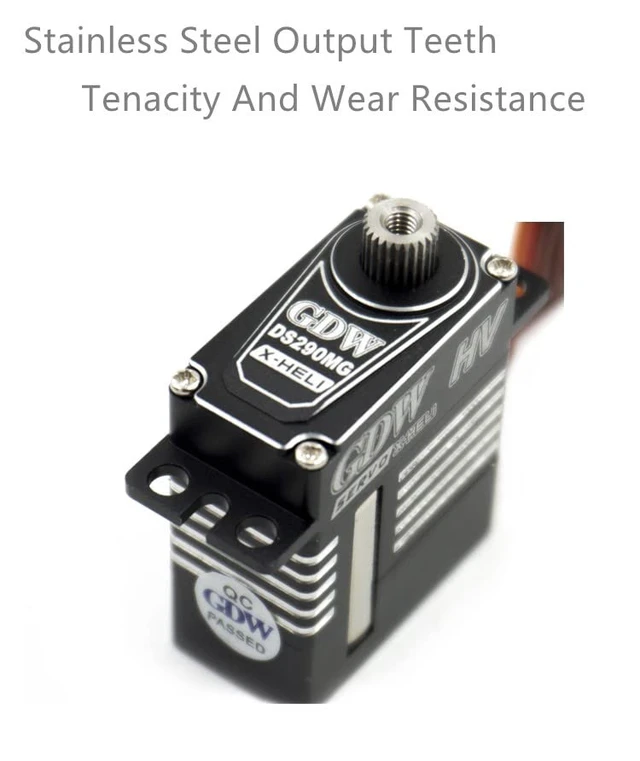 Alt view image 5 of 7 - GDW 3Pieces DS290MG+1Piece DS595MG HV Medium Digital Metal Servo Helicopter Parts for 450 450L X3 380 420
