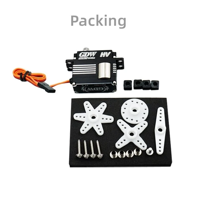 Alt view image 7 of 7 - GDW 3Pieces DS290MG+1Piece DS595MG HV Medium Digital Metal Servo Helicopter Parts for 450 450L X3 380 420