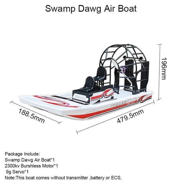 Alt view image 4 of 4 - JDHMBD RC Boat Parts for High Speed Swamp Dawg BoatKIT