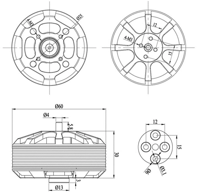 Alt view image 4 of 7 - GARTT® ML5210 340KV Brushless Motor for Multirotor Quadcopter Hexacopter