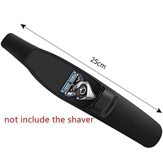 Alt view image 3 of 3 - Men Shaving Razor Portable Travel Storage Manual Razor Protective Silicone Cover
