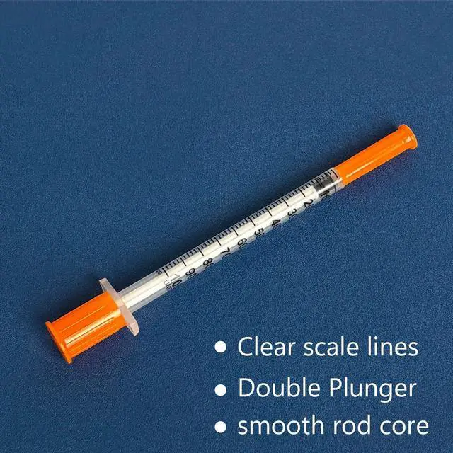 Alt view image 4 of 6 - U-100 1mL Syringe with 30G 1/2 inch Needles Individual Package Pack of 100 0.5mL 31Ga 6mm