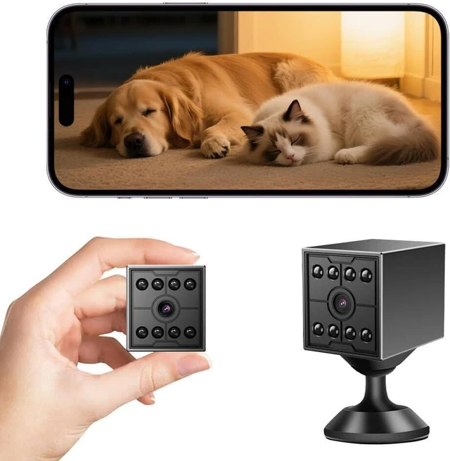 Main image of Mini Home Security Camera, 1080P HD Hidden Spy Camera with Night Vision & Motion Detection, Phone App Alerts for Indoor/Outdoor Wireless Surveillance, Baby, Pet, Car (Without SD Card)