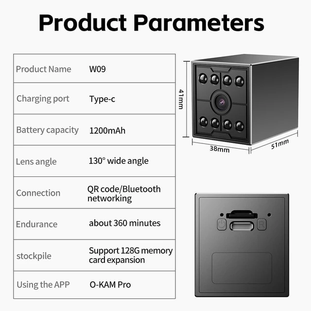 Alt view image 7 of 7 - Mini Home Security Camera, 1080P HD Hidden Spy Camera with Night Vision & Motion Detection, Phone App Alerts for Indoor/Outdoor Wireless Surveillance, Baby, Pet, Car (Without SD Card)