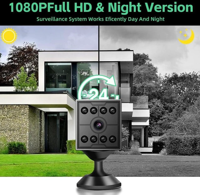 Alt view image 2 of 7 - Mini Home Security Camera, 1080P HD Hidden Spy Camera with Night Vision & Motion Detection, Phone App Alerts for Indoor/Outdoor Wireless Surveillance, Baby, Pet, Car (Without SD Card)