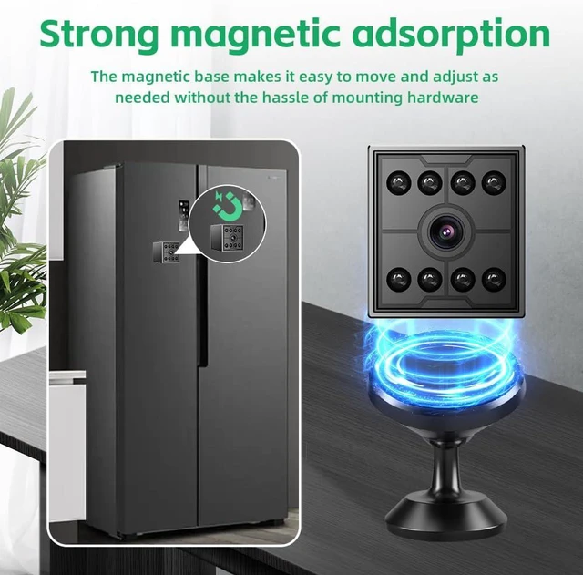 Alt view image 4 of 7 - Mini Home Security Camera, 1080P HD Hidden Spy Camera with Night Vision & Motion Detection, Phone App Alerts for Indoor/Outdoor Wireless Surveillance, Baby, Pet, Car (Without SD Card)