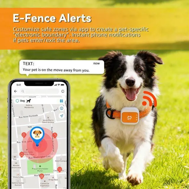Alt view image 2 of 7 - 4G Pet GPS Tracker Collar Waterproof for Dogs and Cats
Real-Time Tracking, E-Fence Alerts, 1000mAh Battery, Power Saving Mode, Lightweight Design