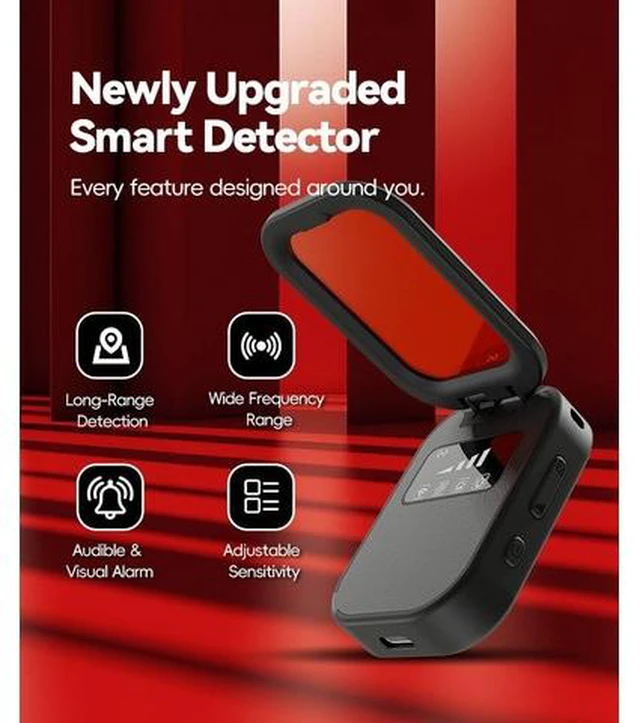 Alt view image 6 of 7 - Smart IR Hidden Camera RF GPS Anti Spy Detector T05 Infrared Detection, WiFi Signal Scanning, Portable Handheld, Multi-Threat Detection, Newly Upgraded