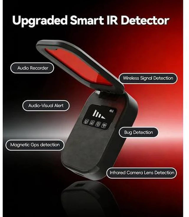 Alt view image 2 of 7 - Smart IR Hidden Camera RF GPS Anti Spy Detector T05 Infrared Detection, WiFi Signal Scanning, Portable Handheld, Multi-Threat Detection, Newly Upgraded