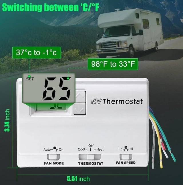 Alt view image 2 of 2 - 83303862 is applicable to RV temperature controller 83303862 83303362 White