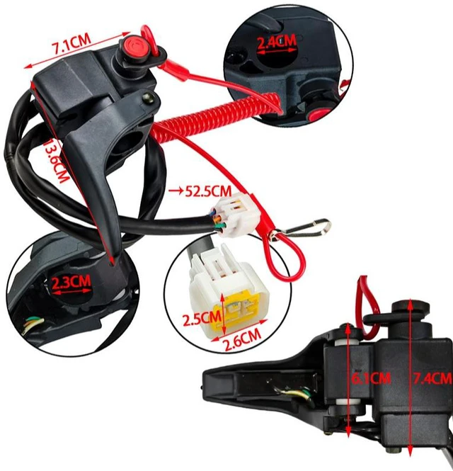 Alt view image 2 of 5 - Remove motorcycle and install accessories. Model KG-083ATV. With power-off thumb throttle function. Fashionable style. Wear-resistant and durable.
