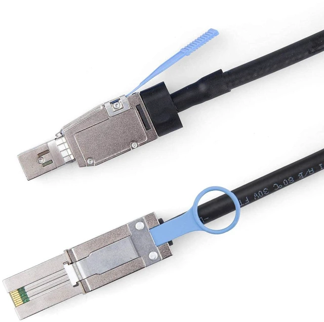 Main image of Vszerda SFF-8644 to Mini SAS SFF-8088 HD Cable, 6Gbps External 26Pin SAS2.0 Hybrid Cable Attached SCSI for Raid Systems, DataCenter, Servers, Workstations and Desktops, 100-Ohm, 3-Meter(10-ft)