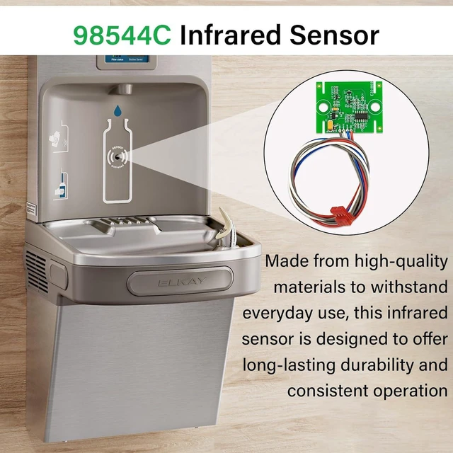 Alt view image 7 of 7 - 98544C Sensor Kit for Elkay EZ H2O Drinking Fountain Water Bottle Filler, Replaces Sensor on The Water Fountain 56328C