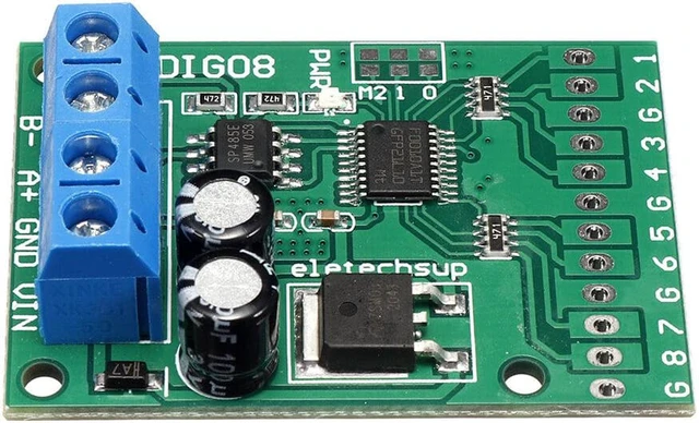 Alt view image 2 of 5 - DC6-24V 8CH RS485 N4DIG08 TTL Modbus RTU Control Module NPN PNP Digital Switch Quantity Acquisition Control