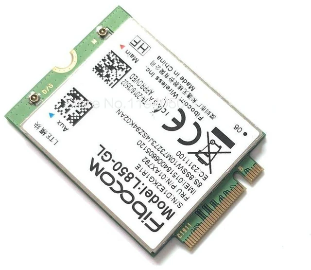 Alt view image 5 of 6 - Fibocom L850-GL L850 01AX792 forThinkpad X1 Carbon 6th X280 T480 T480s X1 Yoga 3rd 4th T490 T490s T580 L580 P52 WWAN Card