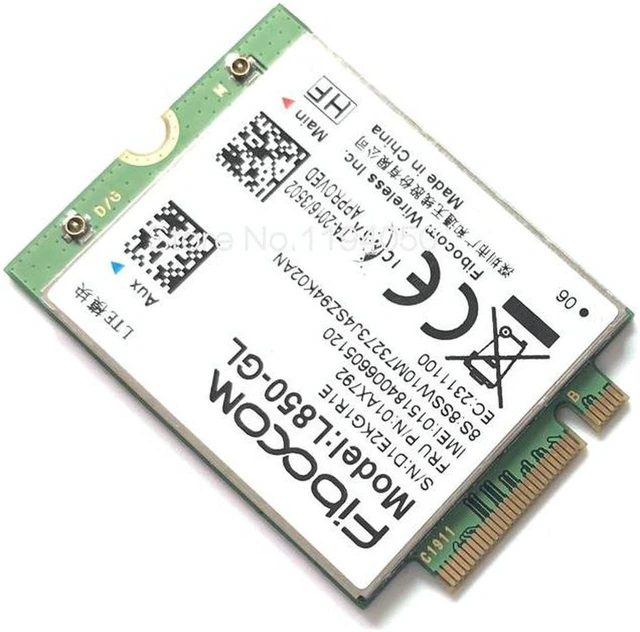 Alt view image 2 of 6 - Fibocom L850-GL L850 01AX792 forThinkpad X1 Carbon 6th X280 T480 T480s X1 Yoga 3rd 4th T490 T490s T580 L580 P52 WWAN Card