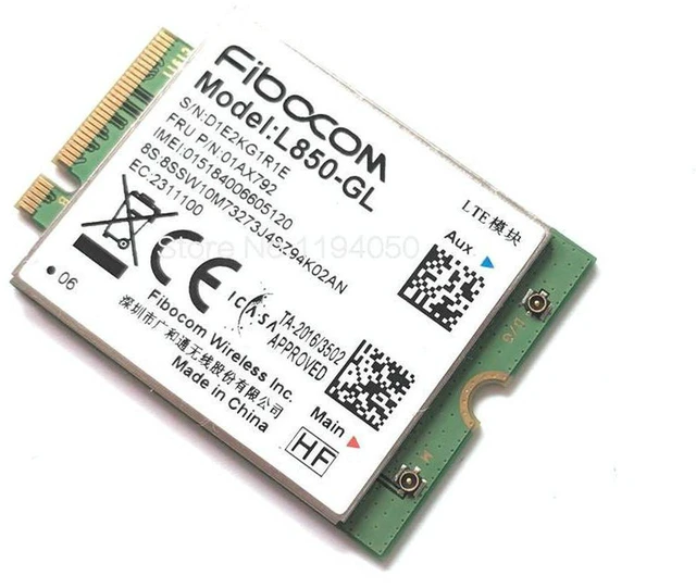Alt view image 4 of 6 - Fibocom L850-GL L850 01AX792 forThinkpad X1 Carbon 6th X280 T480 T480s X1 Yoga 3rd 4th T490 T490s T580 L580 P52 WWAN Card