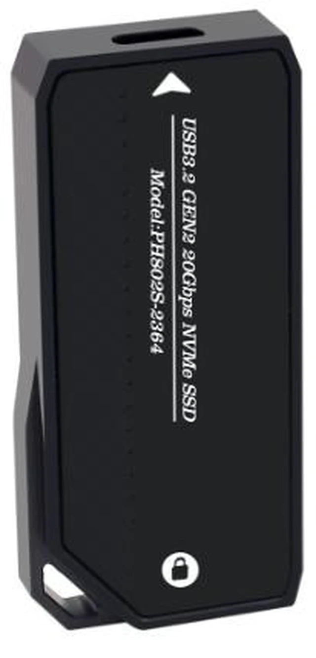 Main image of M.2 to Type-C solid-state NVMe protocol hard drive enclosure with 20Gbps data cable and USB adapter ASM2364