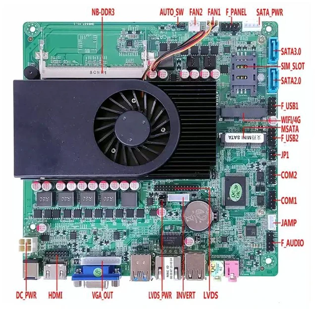 Alt view image 2 of 5 - X86 industrial control motherboard 2nd generation I3-2350M mini-ITX all-in-one industrial computer motherboard 2nd generation I3-2350M