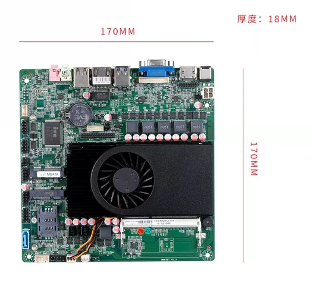 Alt view image 5 of 5 - X86 industrial control motherboard 2nd generation I3-2350M mini-ITX all-in-one industrial computer motherboard 2nd generation I3-2350M