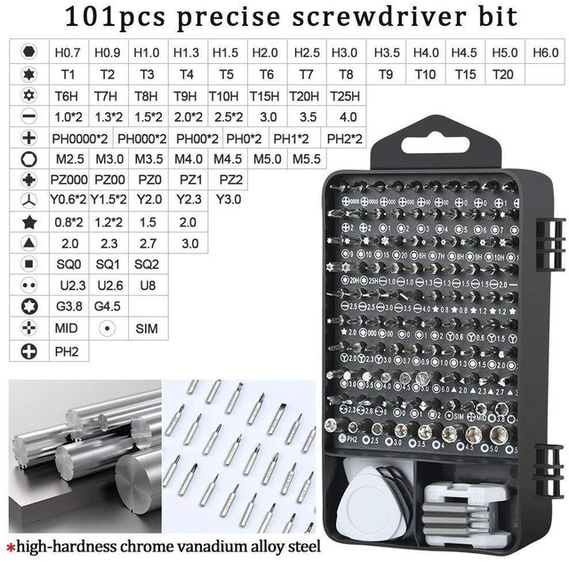 Alt view image 2 of 7 - Precision Screwdriver Set, 122pcs Magnetic Repair Tool Kit for iPhone Series/Mac/iPad/Tablet/Laptop/Xbox Series/PS3/PS4/Eyeglasses/Watch/Cellphone/PC/C