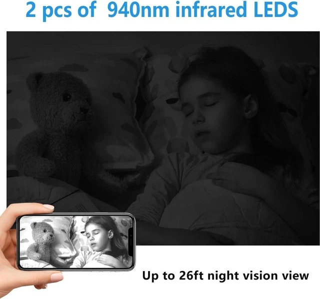 Alt view image 5 of 5 - Smallest Spy Camera,Hidden Camera Detector,HD1080P Wireless WiFi Cameras for Home Security Camera with Night Vision,AI Human Motion Detection,Cloud Storage,Remote Viewing for Security iOS Andro