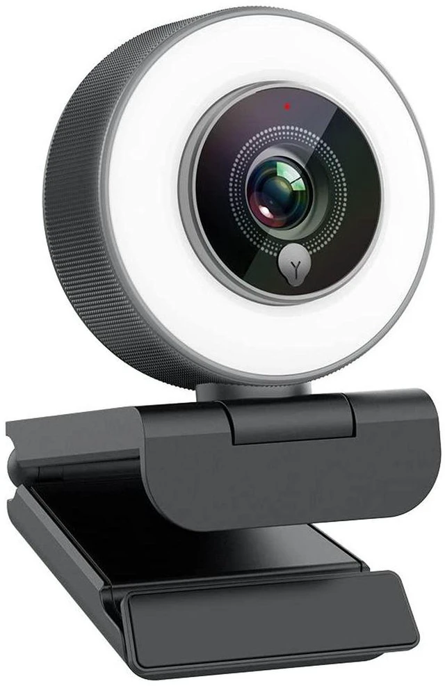 Main image of Streaming 1080P HD Webcam Built in Adjustable Ring Light and Mic. Advanced autofocus AF Web Camera for Google Meet Gamer Facebook YouTube Streamer