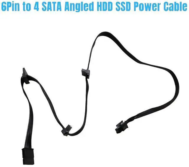 Alt view image 5 of 7 - PCIe 6Pin to 4 SATA 15Pin Male SSD Power Supply Cable For Corsair Old Version PSU RM Series RM1000 RM850 RM750 RM650 RM550 RM450