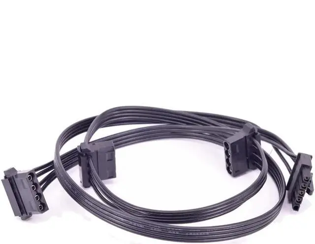 Alt view image 4 of 4 - 5Pin to 3 IDE 4Pin Angled Molex Power Supply Cable for Cooler Master MWE Gold 550 650 750 V550 V650 V700 V850 Platinum Silent Pro Gold 1200W M1000 M850 M700 M600 1000W 850W Hybrid PSU Modular