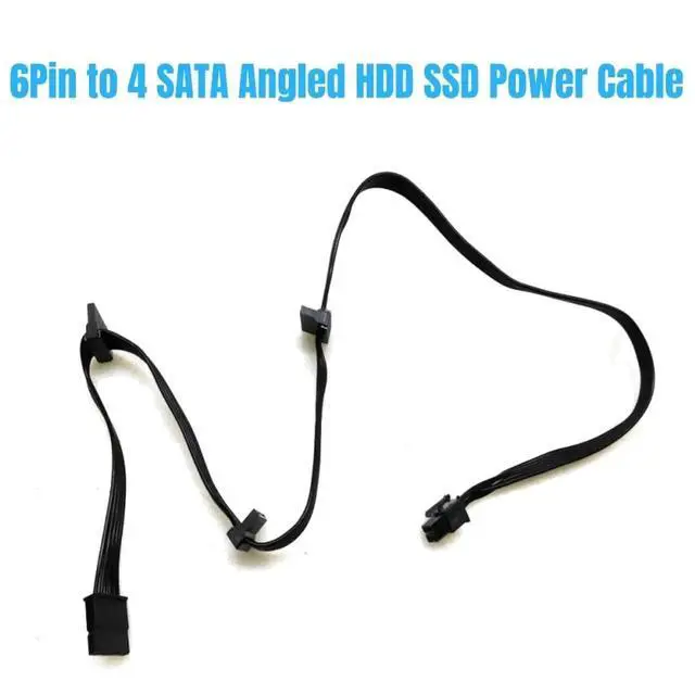 Alt view image 2 of 6 - 4 SATA Angled HDD SSD Modular Power Cable for Seasonic X-1250, X-1050, X-850, X-750, X-650 GOLD Power Unit