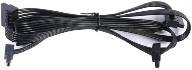 Alt view image 5 of 6 - 4 SATA Angled HDD SSD Modular Power Cable for Seasonic X-1250, X-1050, X-850, X-750, X-650 GOLD Power Unit