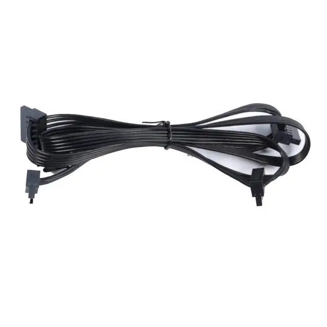 Alt view image 6 of 6 - 4 SATA Angled HDD SSD Modular Power Cable for Seasonic X-1250, X-1050, X-850, X-750, X-650 GOLD Power Unit