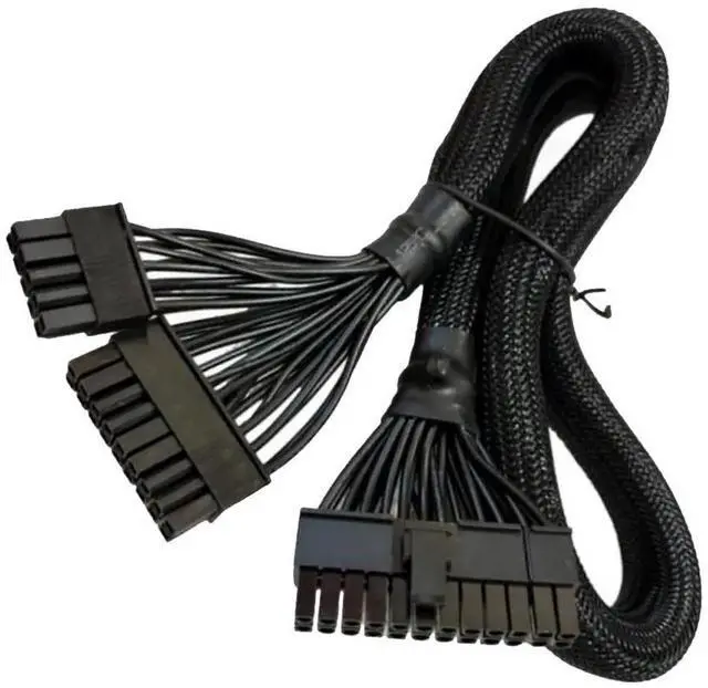 Main image of 18+10Pin to 20+4Pin 24Pin ATX MB Motherboard Main Power Cable for SEASONIC CORE GX-650 GX-550 GX-500 GX-Series Modular Power, Sleeved Net 18AWG 60CM