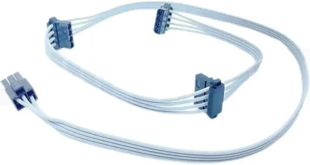 Alt view image 7 of 7 - 6Pin to 3 SATA Right Angled HDD SSD Power Cable for CORSAIR White Modular Power Supply RM750x RM850x RM750i RM850i RM1000i 18AWG