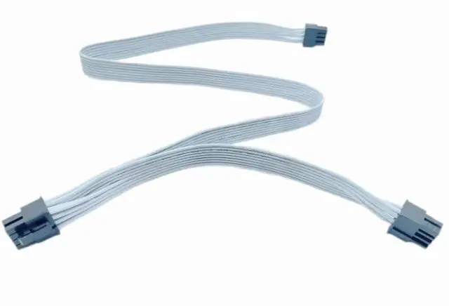 Main image of PCIe 8Pin to Dual 8Pin 6+2Pin GPU PSU Cable 60+20cm For Corsair RM750x RM850x RM1000i Power Supply White Version 60CM 18AWG