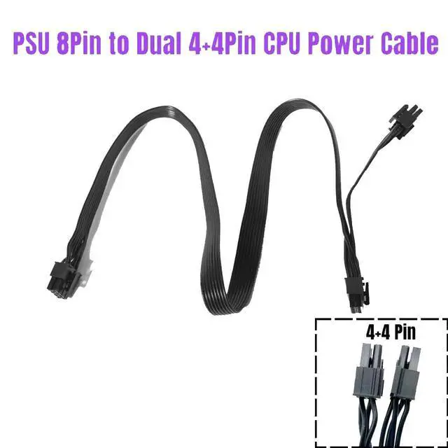 Alt view image 7 of 7 - Dual 8 Pin 4+4 Pin EPS 12V CPU Power Supply Cable for Seasonic SSR-750TR, SSR-650PD2, SSR-550GD2 SNOWSILENT Modular PSU
